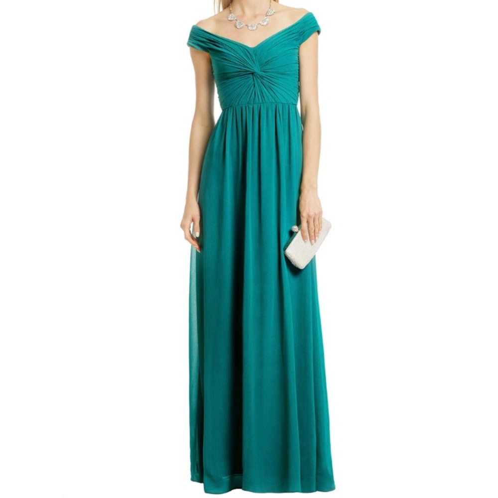Teal floor-length gown Erin by Erin Fetherston
